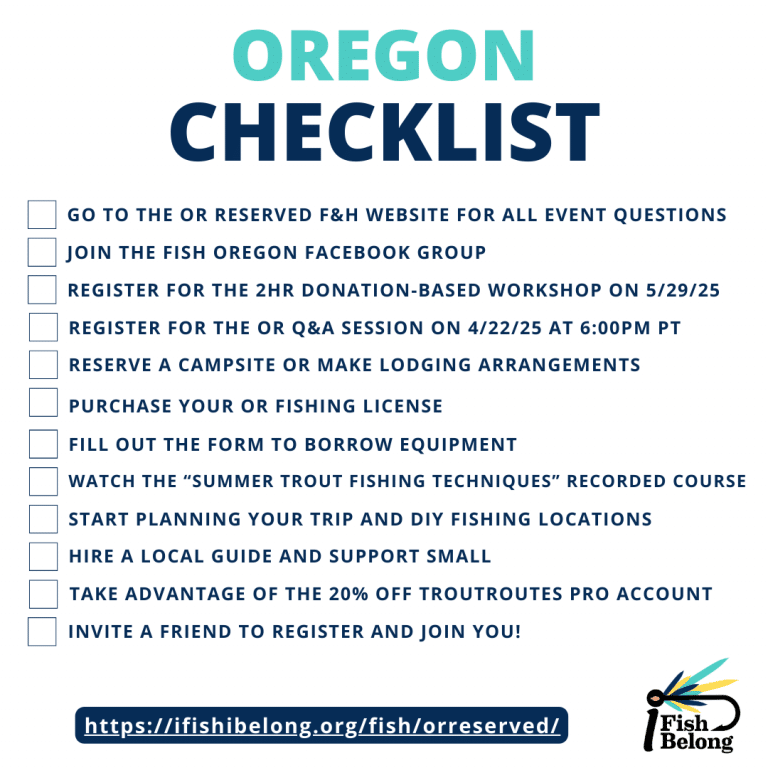 Oregon DIY Fishing Checklist