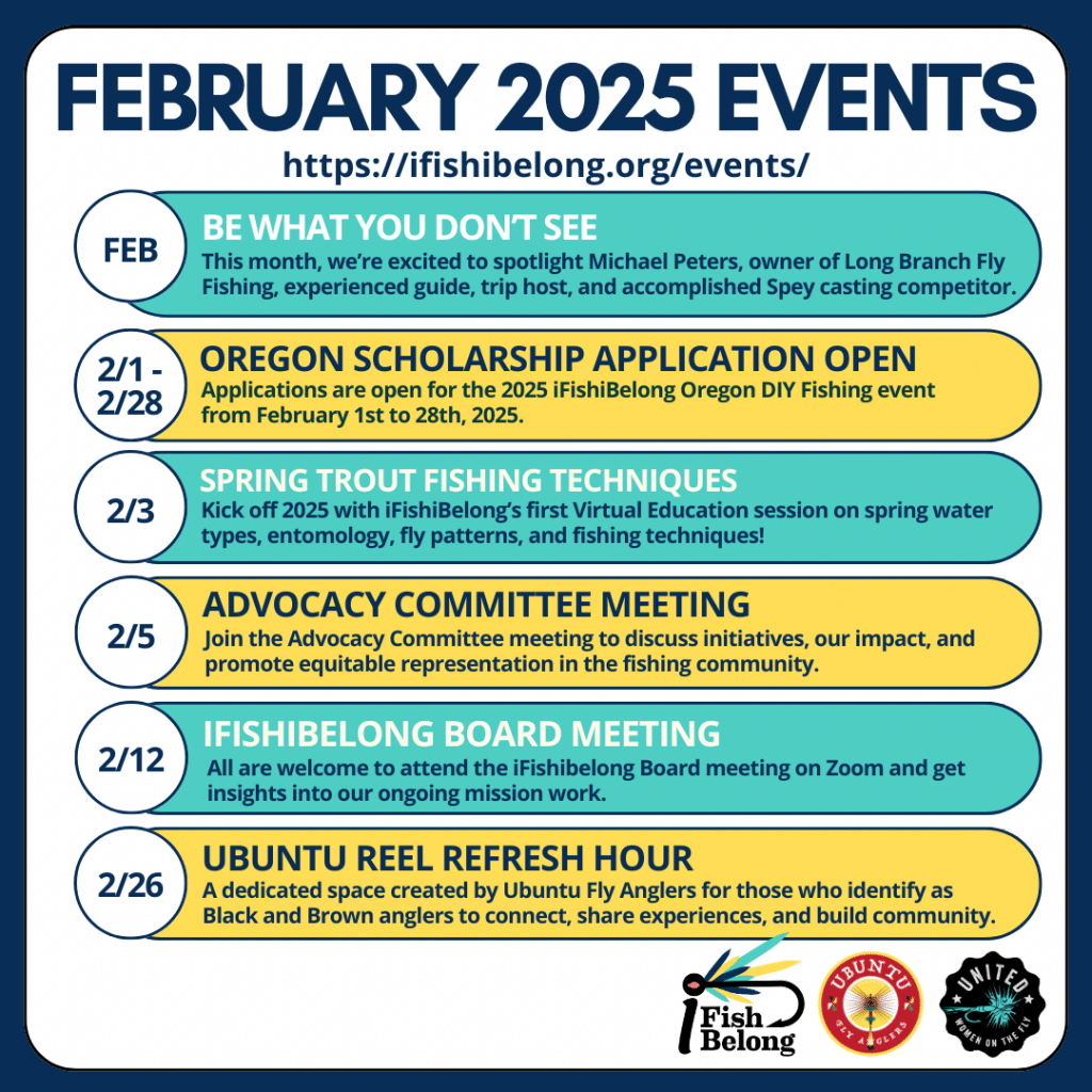 February 2025 iFishiBelong Events