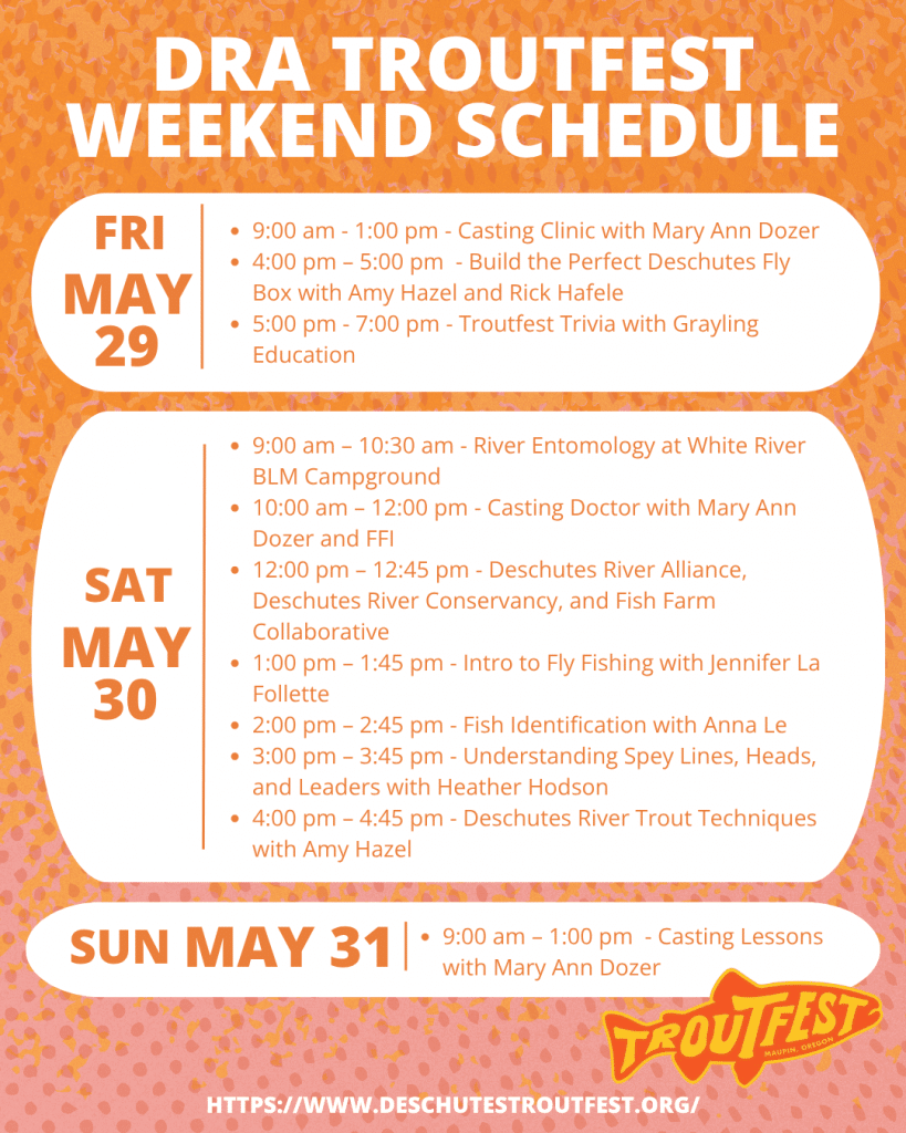 2026 Troutfest Education Schedule